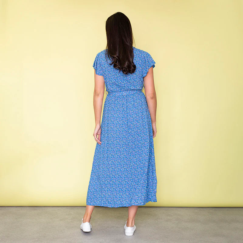 Carmen Floral Midi Dress (Cobalt) - Image 2