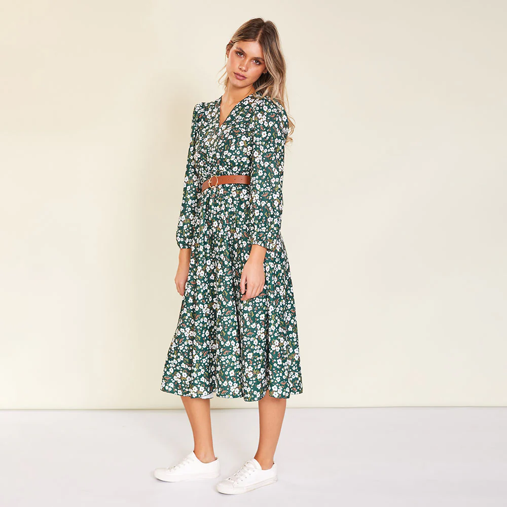 Carrie Dress (Floral Green) - Image 5