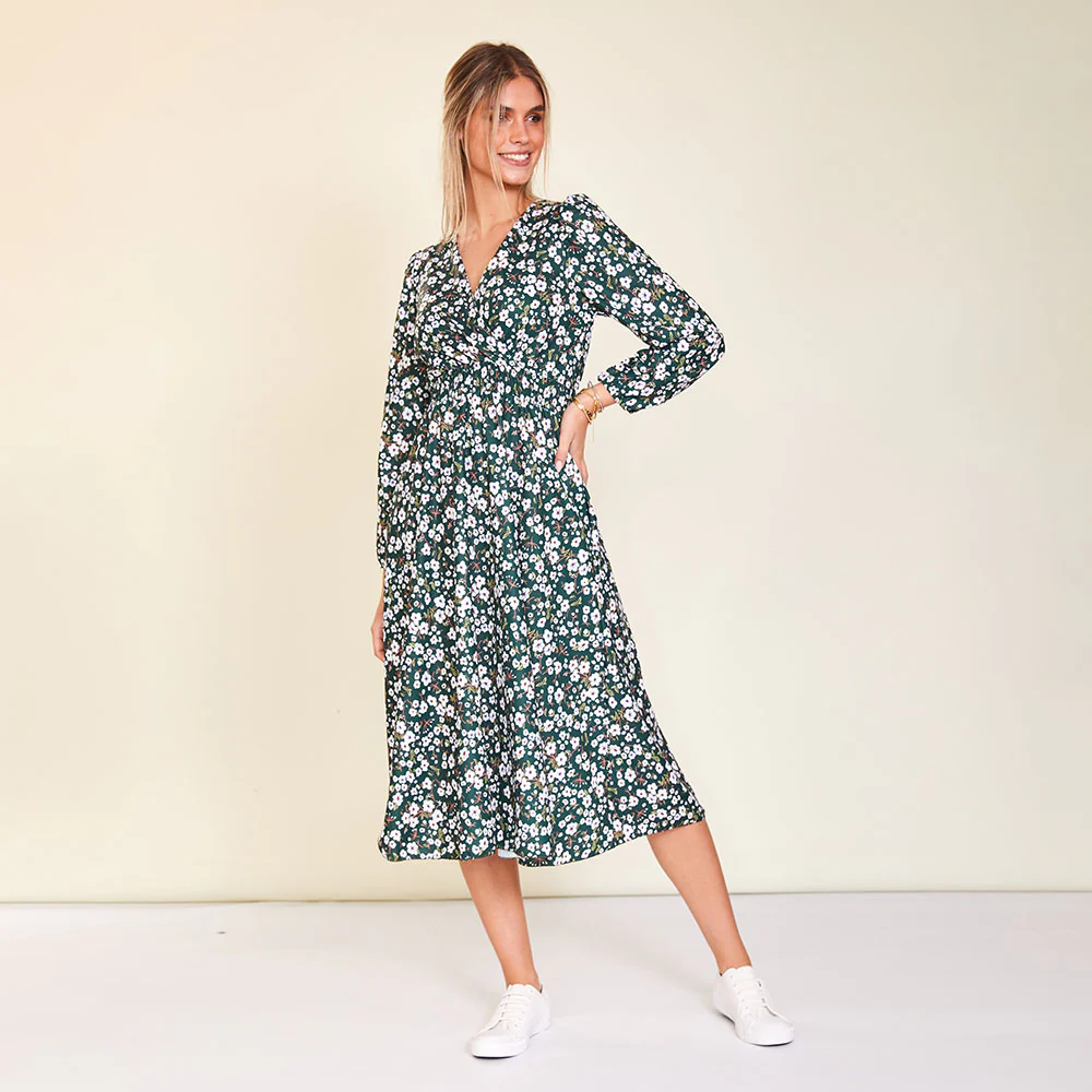 Carrie Dress (Floral Green) - Image 7