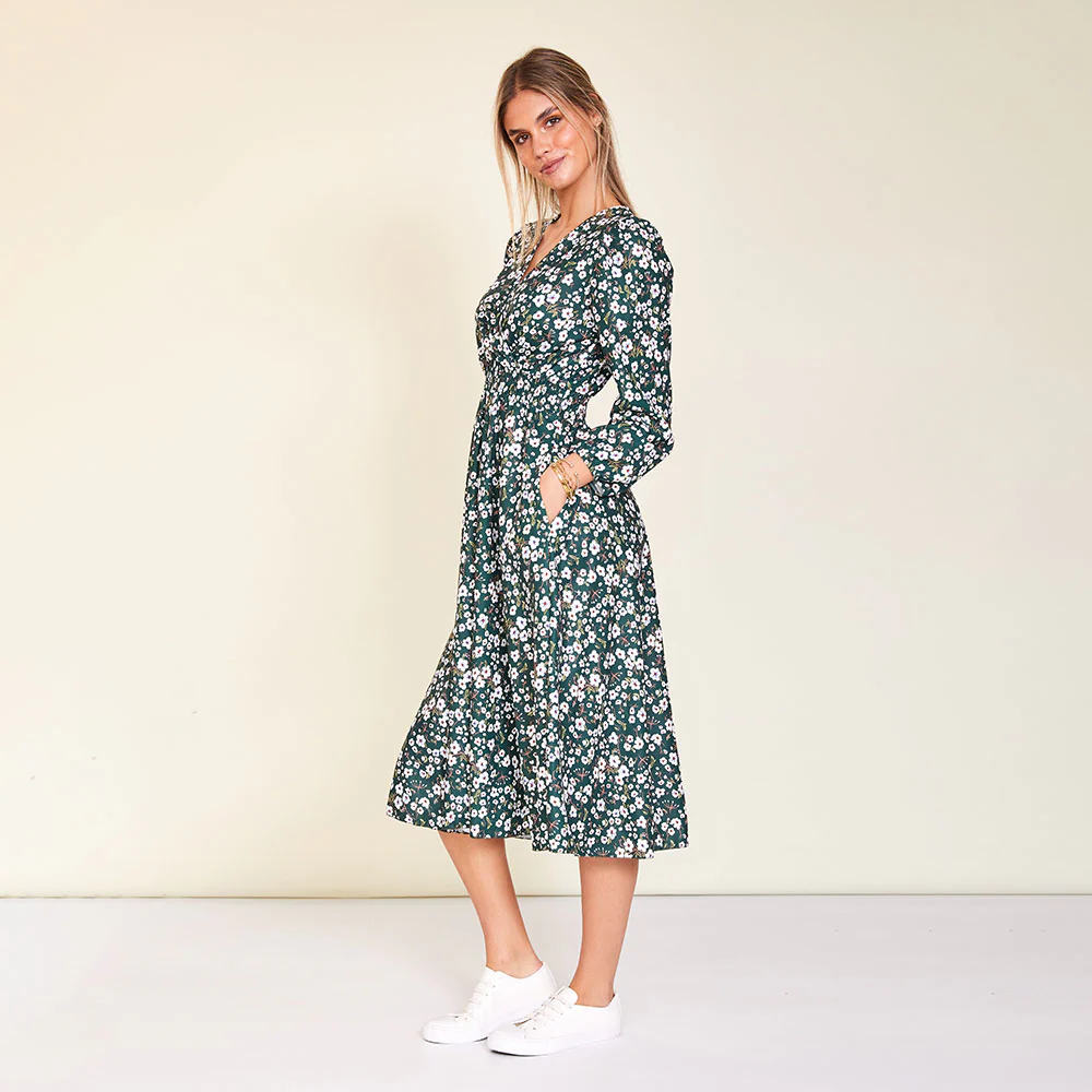 Carrie Dress (Floral Green) - Image 8