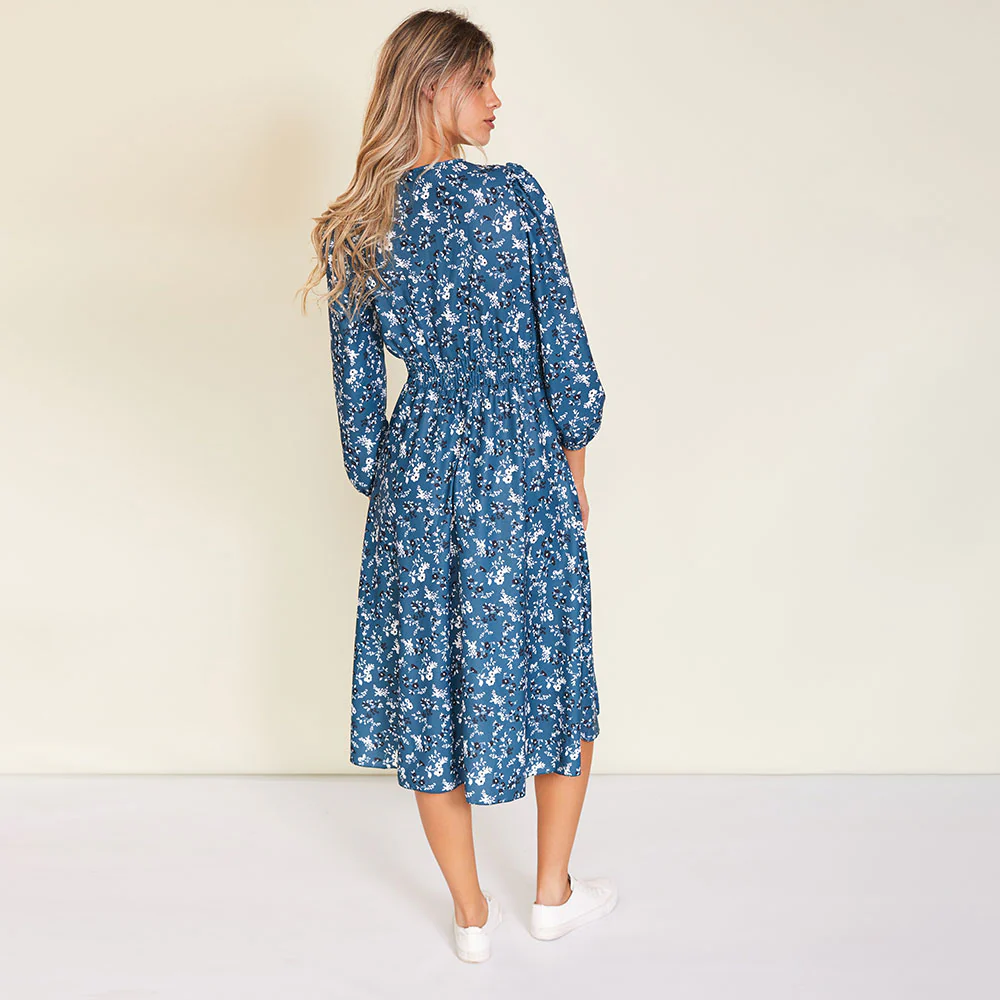 Carrie Dress (Floral Teal) - Image 15
