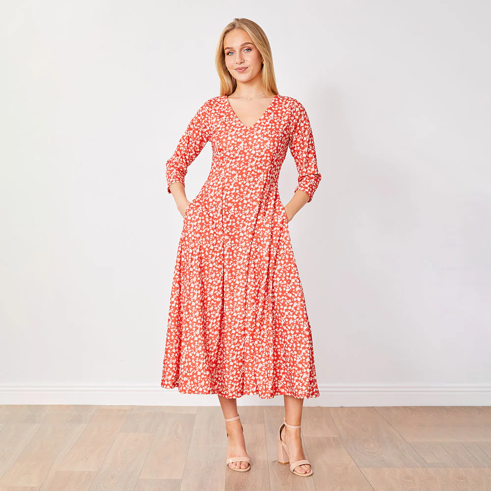Carter Dress (Red Floral) - Image 3