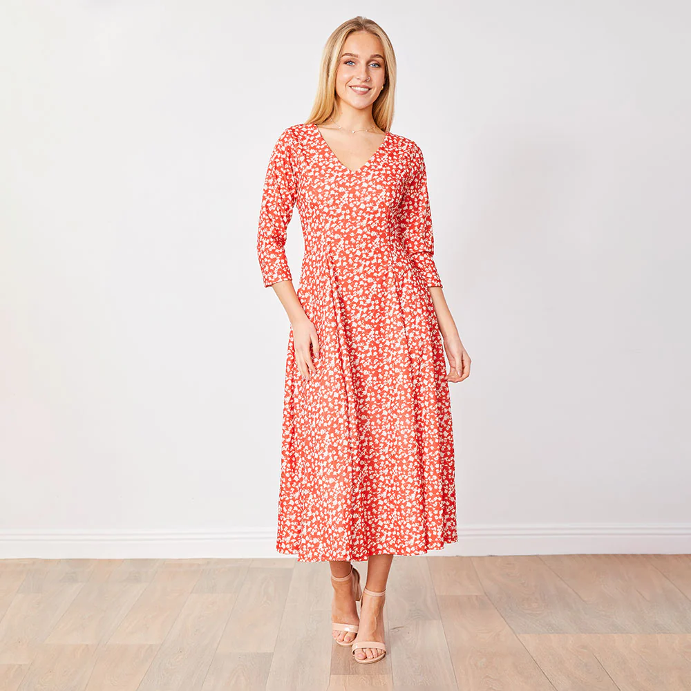 Carter Dress (Red Floral) - Image 4