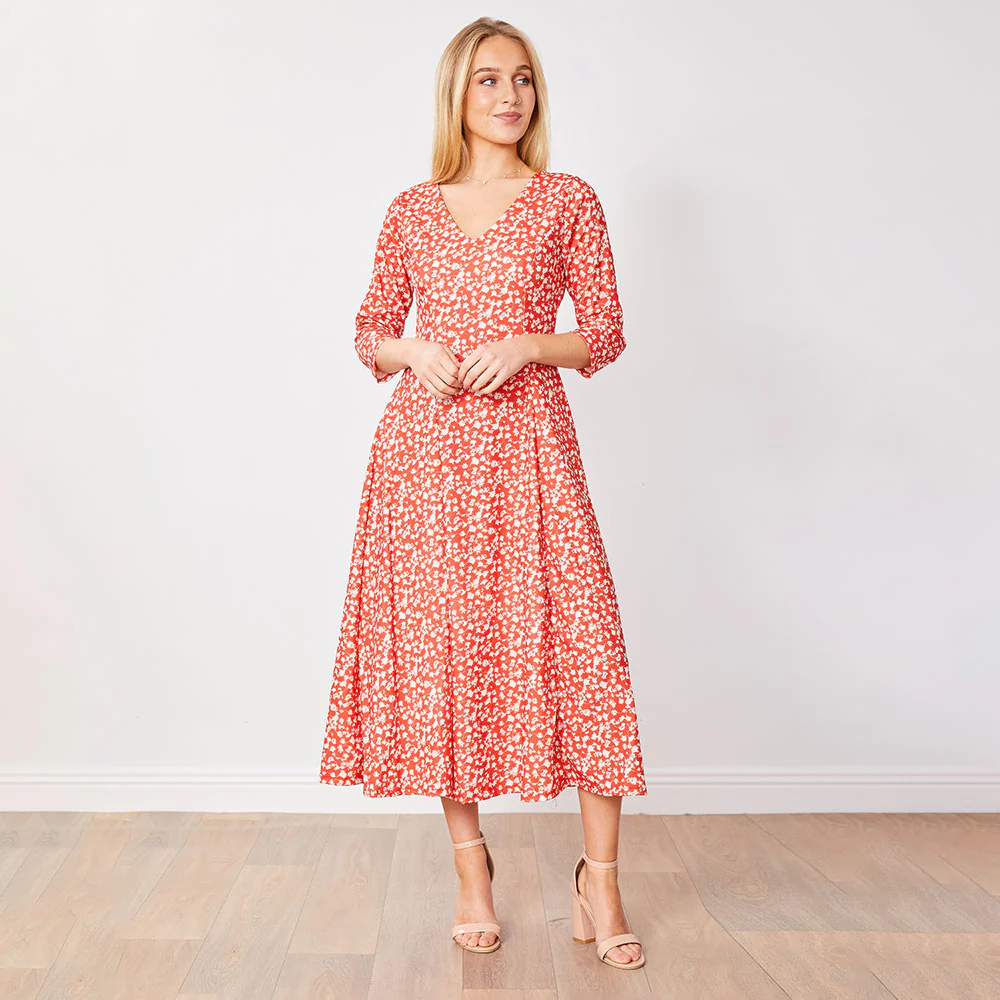 Carter Dress (Red Floral) - Image 5