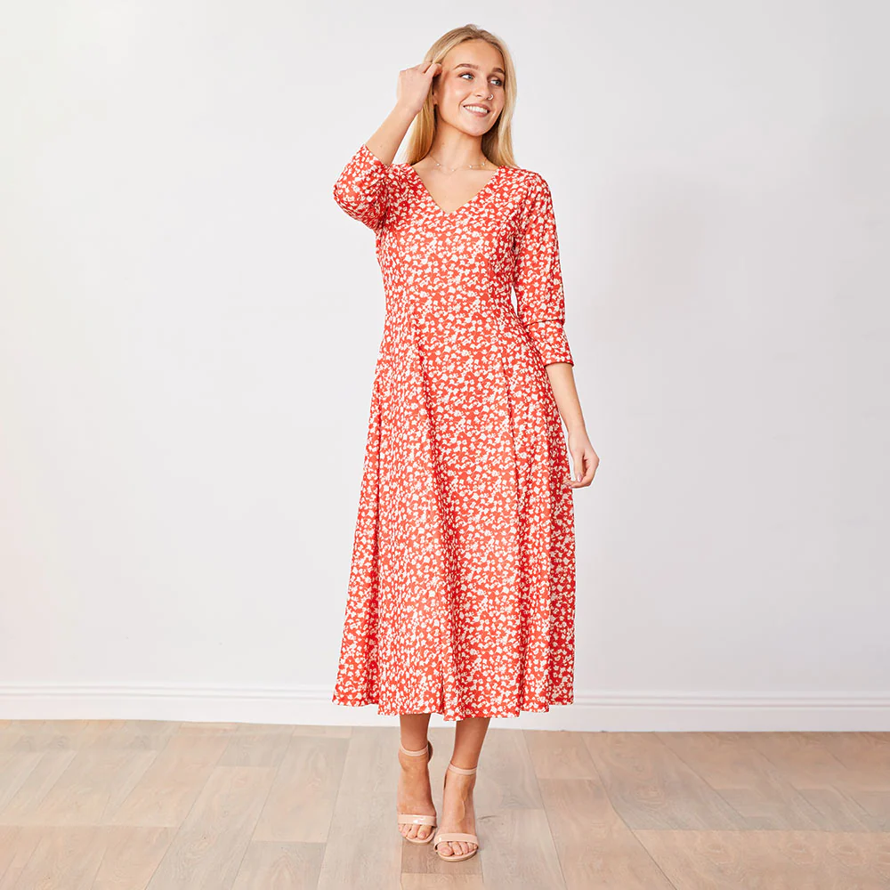 Carter Dress (Red Floral) - Image 6