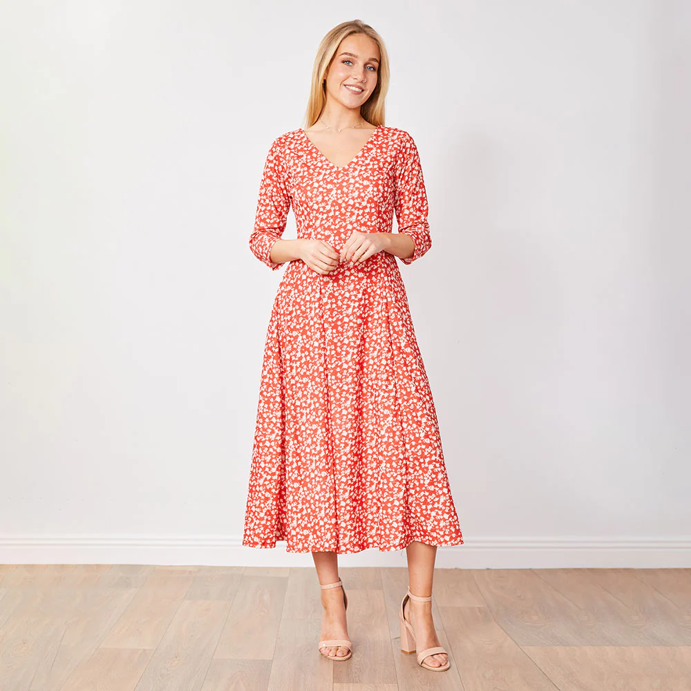 Carter Dress (Red Floral) - Image 7