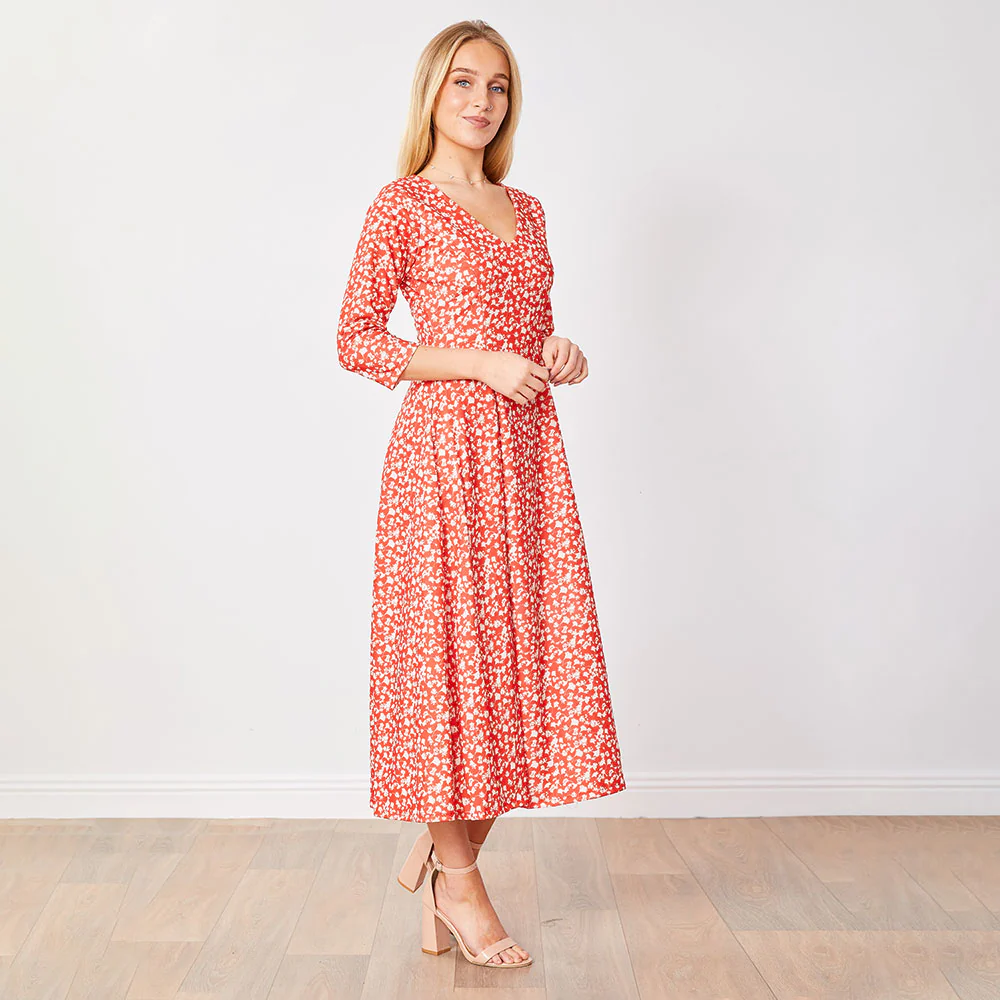Carter Dress (Red Floral) - Image 9