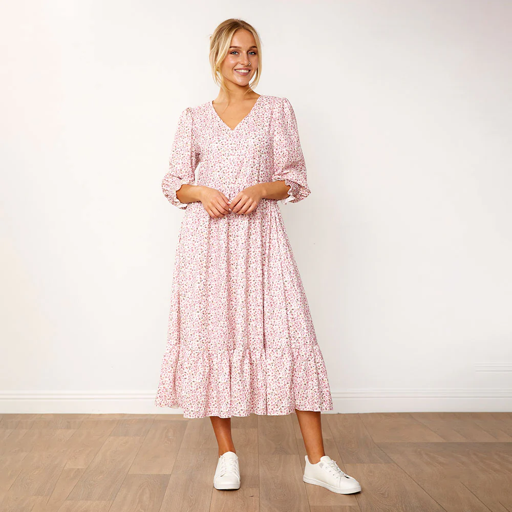 Cheryl Dress (White Floral) - Image 2