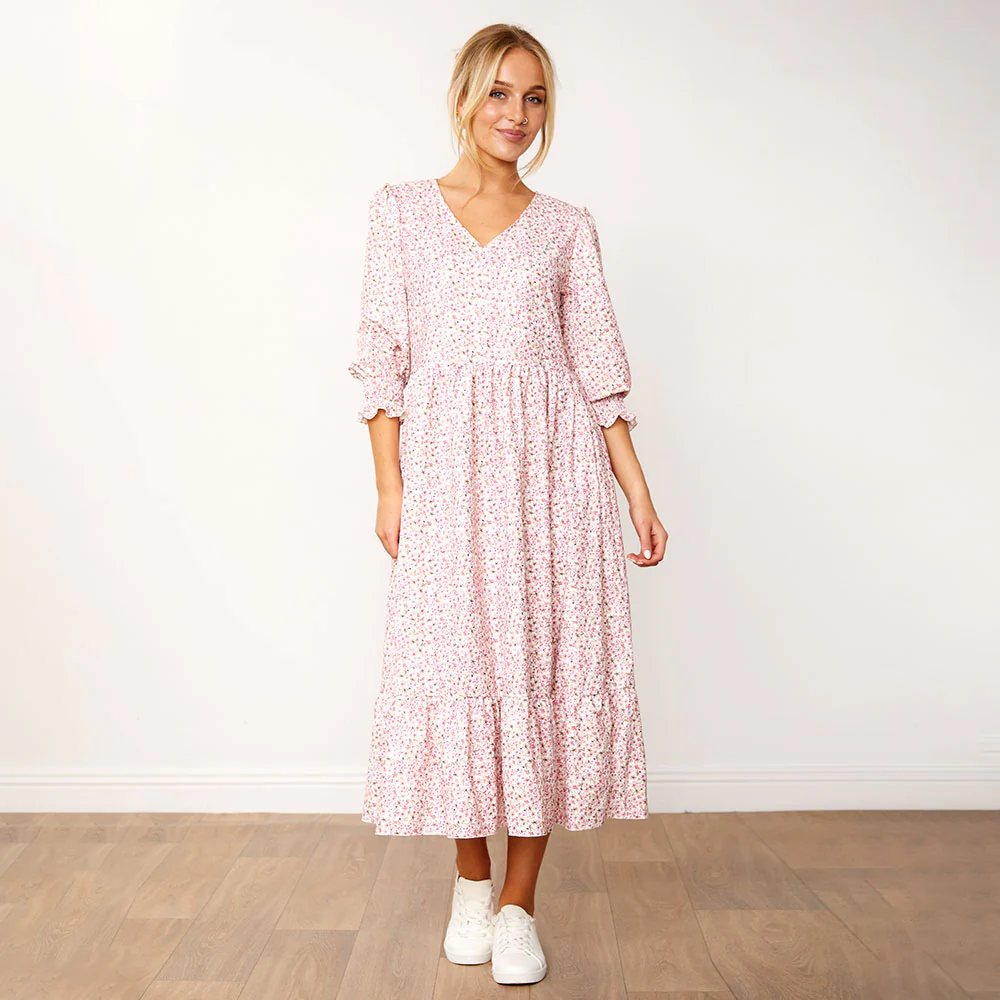 Cheryl Dress (White Floral) - Image 3