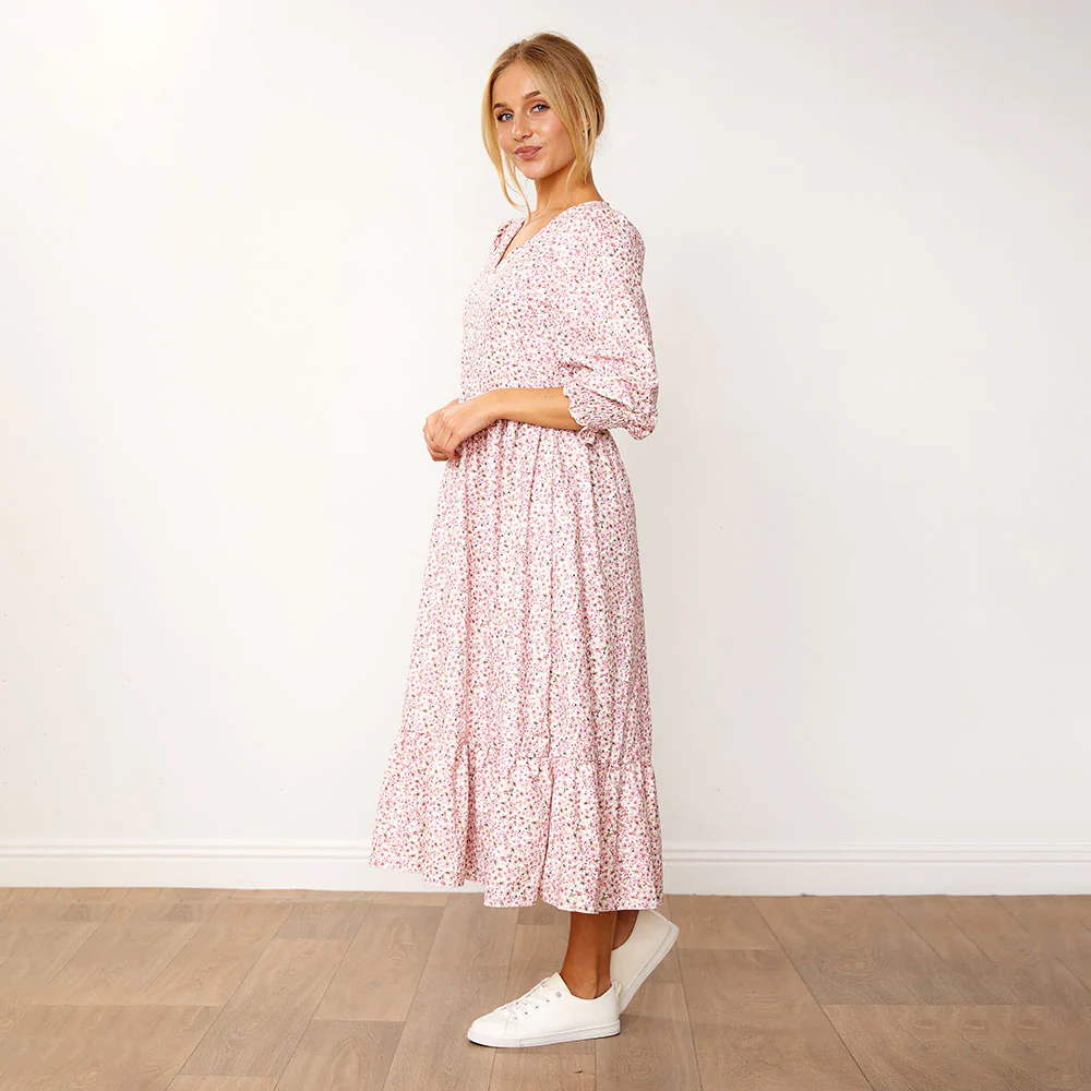 Cheryl Dress (White Floral) - Image 4