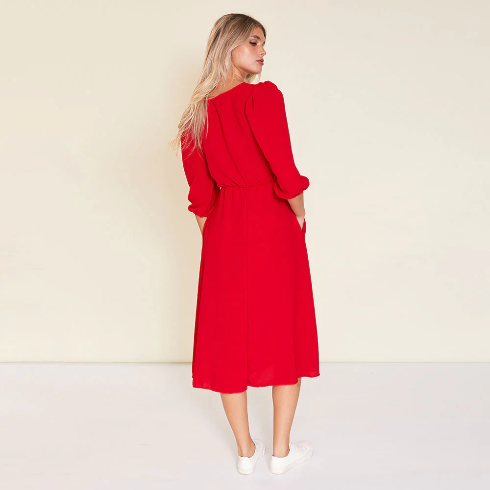 Cindy Dress (Red) - Image 7