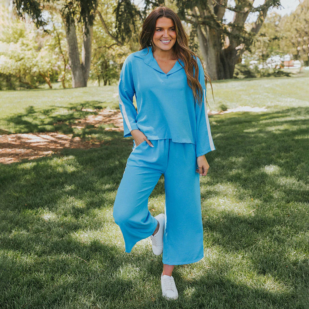 Clara Co-Ord (Blue & White) - Image 5