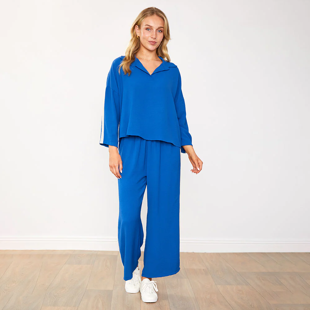 Clara Co-Ord (Cobalt/Oat) - Image 3