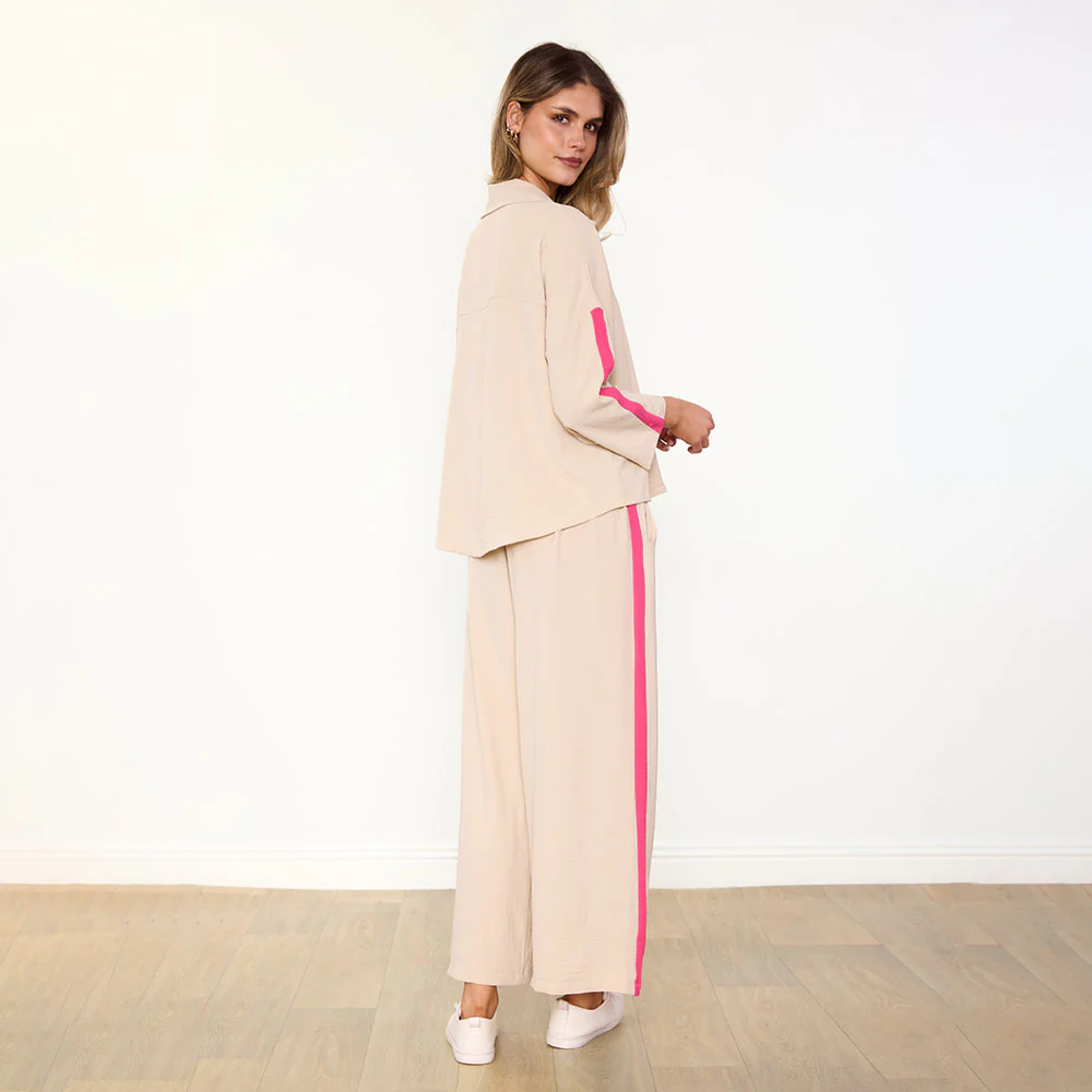 Clara Co-Ord (Cream/Berry) - Image 6