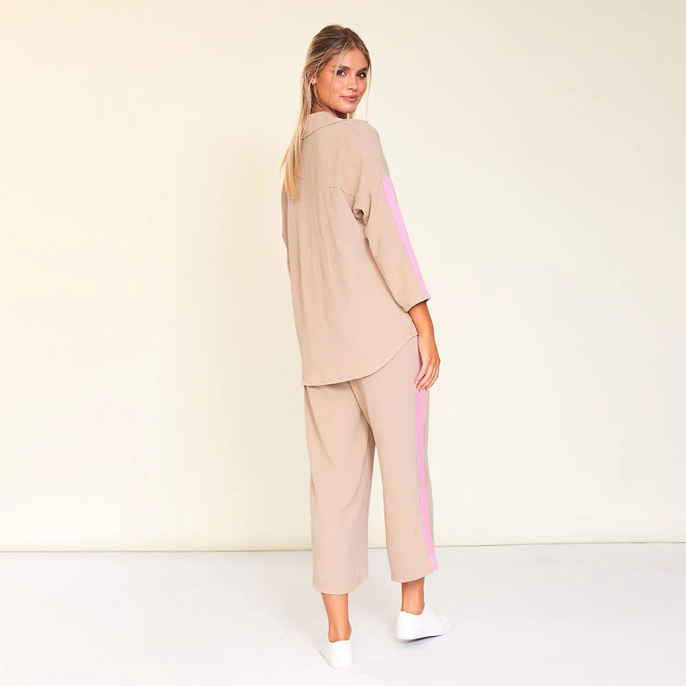 Clara Co-Ord (Cream/Pink Stripe) - Image 10