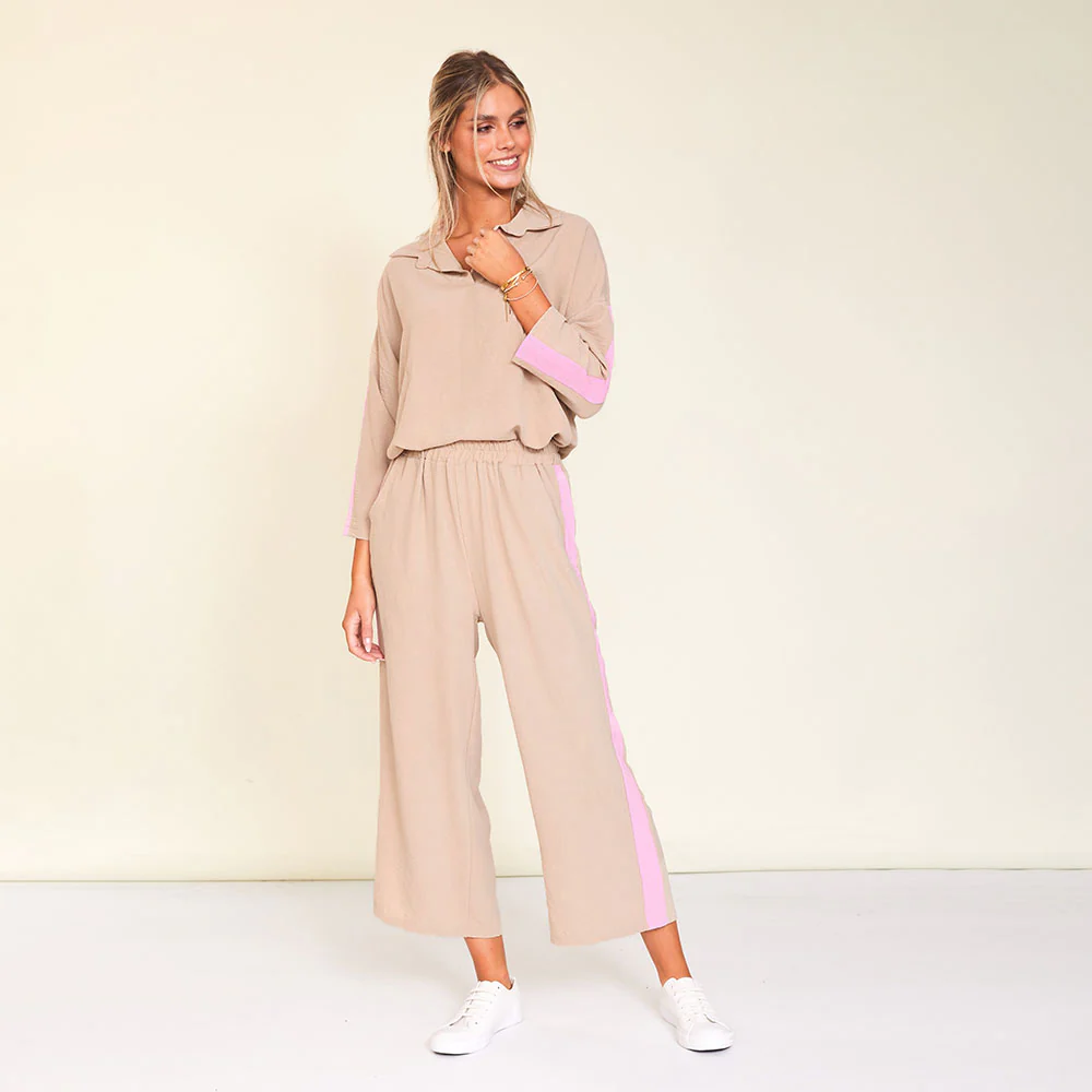 Clara Co-Ord (Cream/Pink Stripe) - Image 6