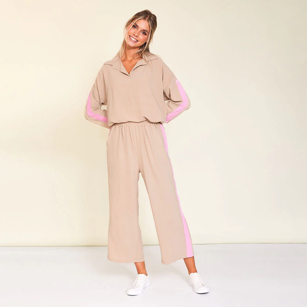 Clara Co-Ord (Cream/Pink Stripe) - Image 9