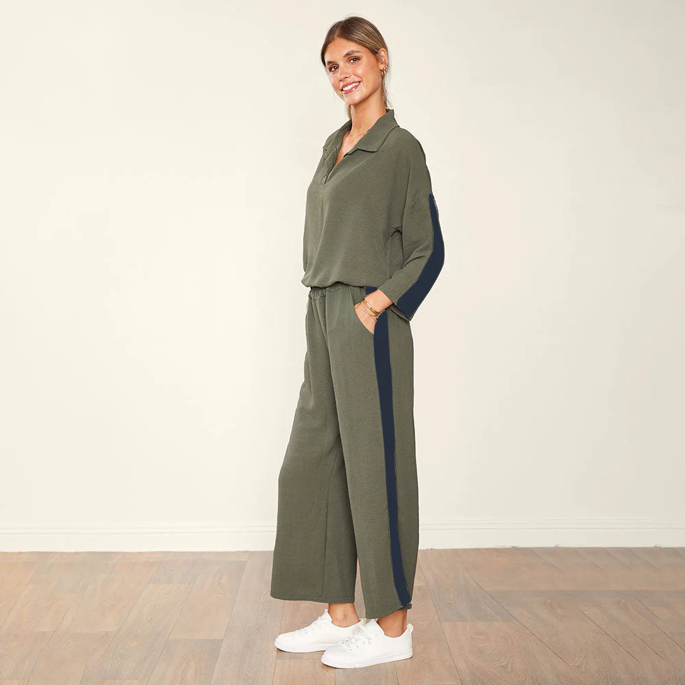 Clara Co-Ord (Khaki & Black)