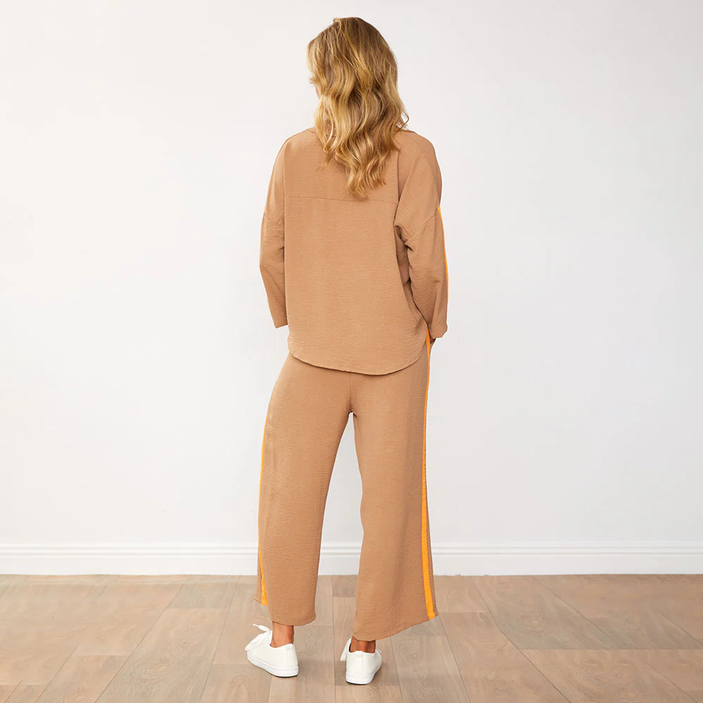 Clara Co-Ord (Mocha/Orange) - Image 4