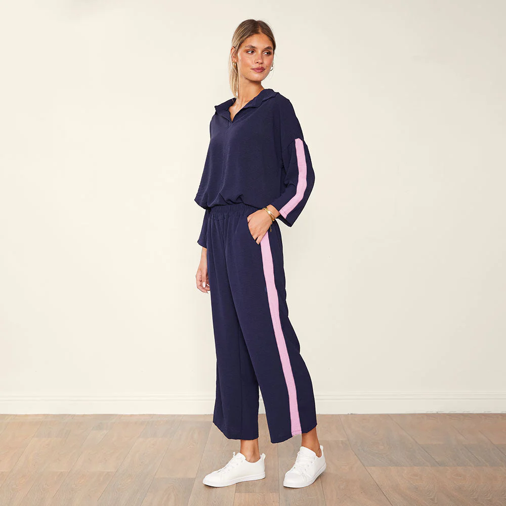 Clara Co-Ord (Navy & Baby Pink) - Image 3