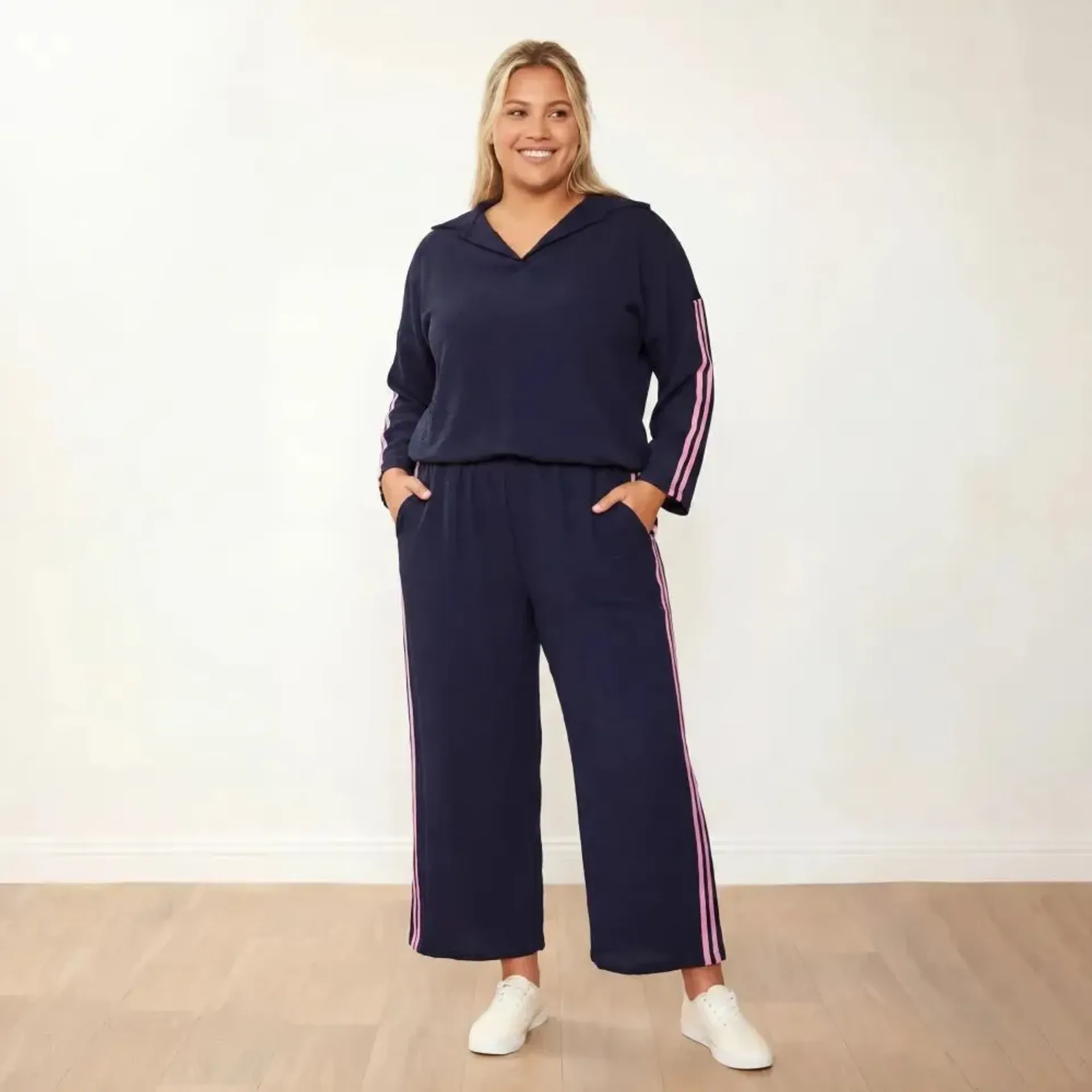 Clara Co-Ord (Navy/Pink Stripe) - Image 11