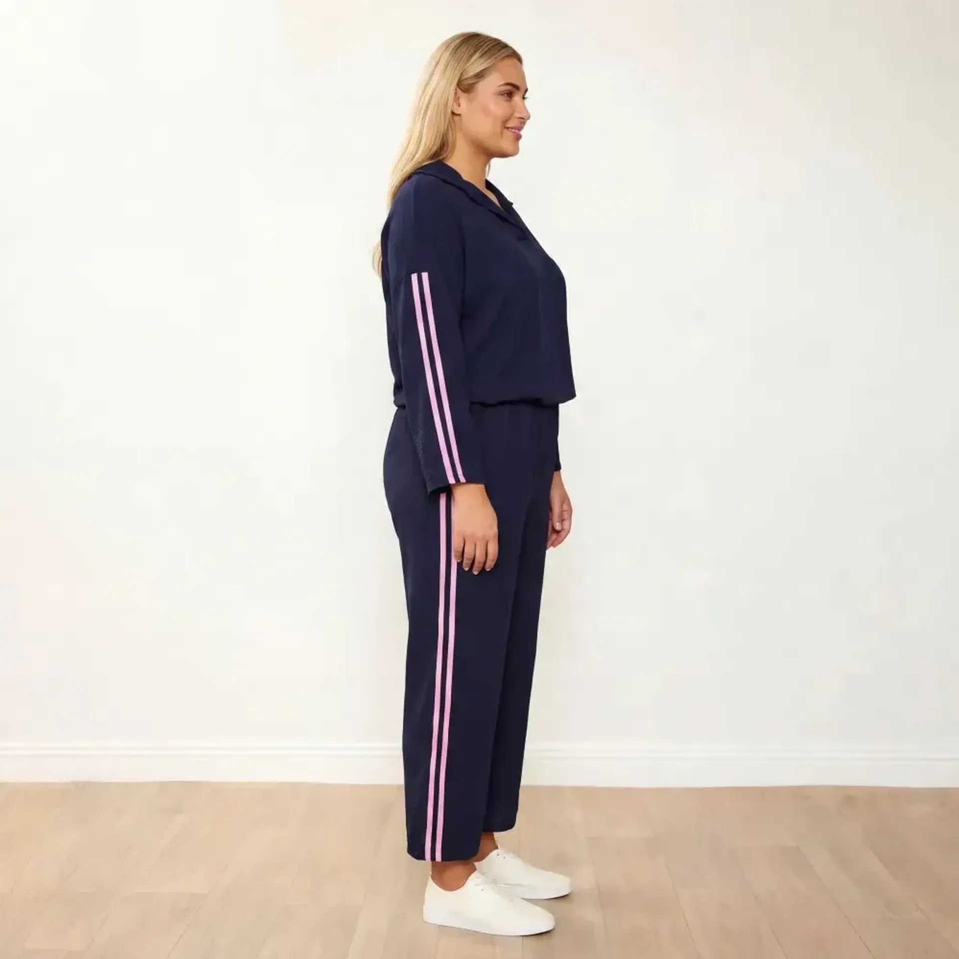 Clara Co-Ord (Navy/Pink Stripe) - Image 4