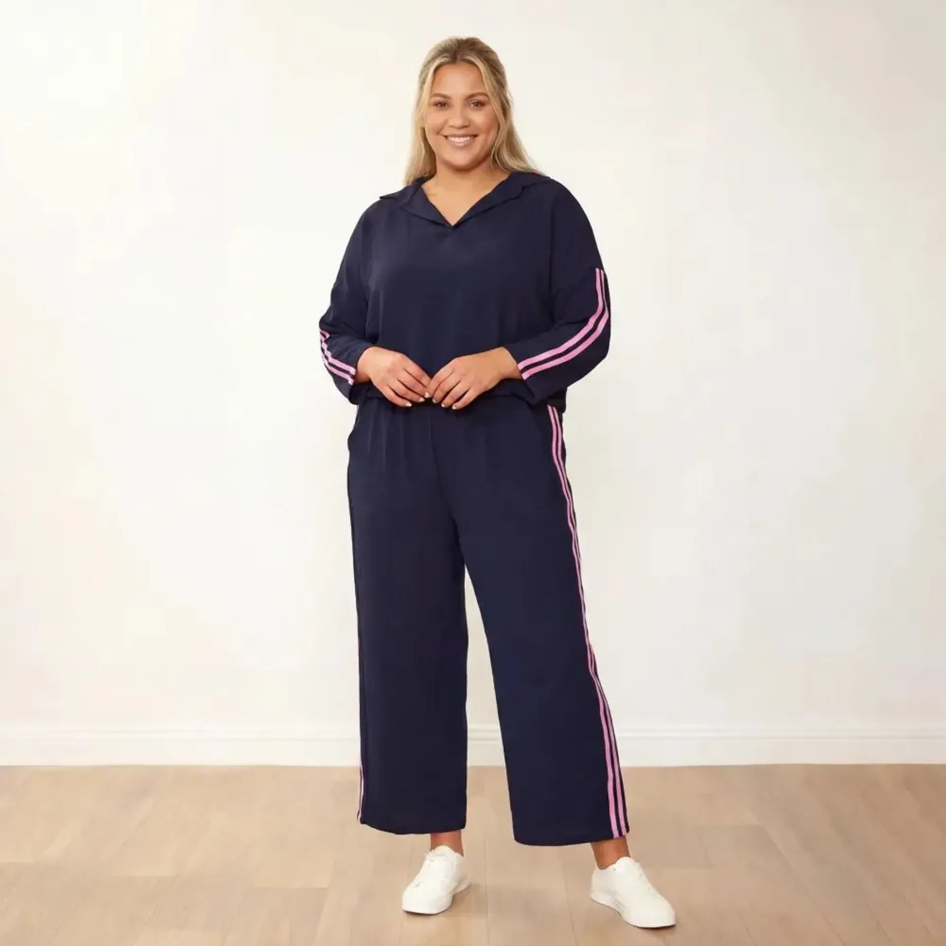 Clara Co-Ord (Navy/Pink Stripe) - Image 6