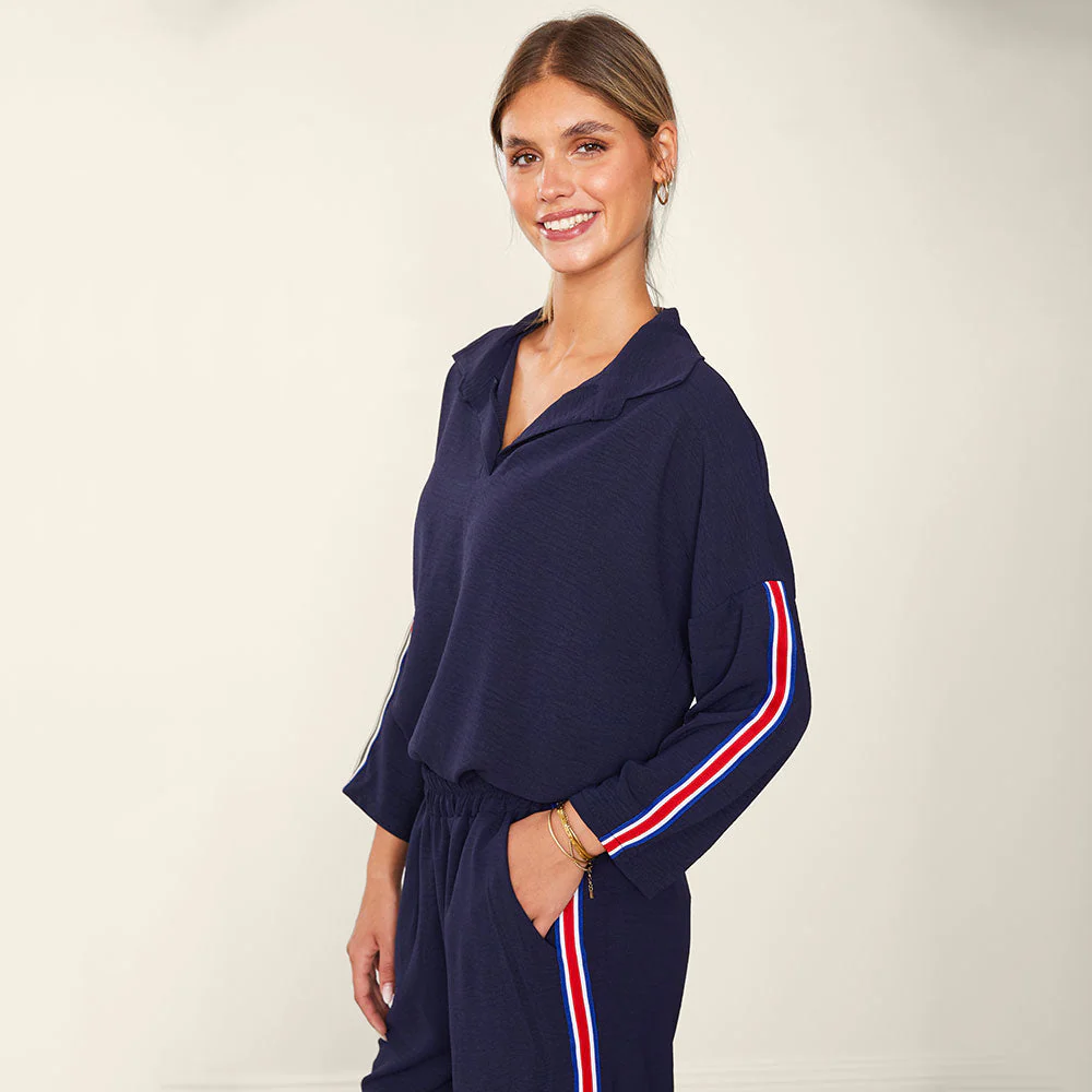 Clara Co-Ord (Navy & Red) - Image 6