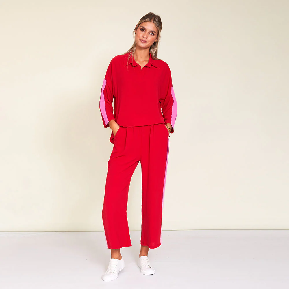 Clara Co-Ord (Red/Pink Stripe) - Image 3