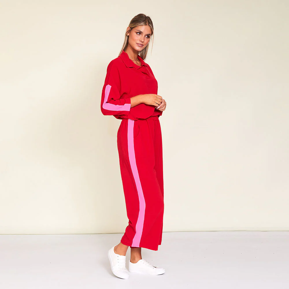 Clara Co-Ord (Red/Pink Stripe) - Image 4
