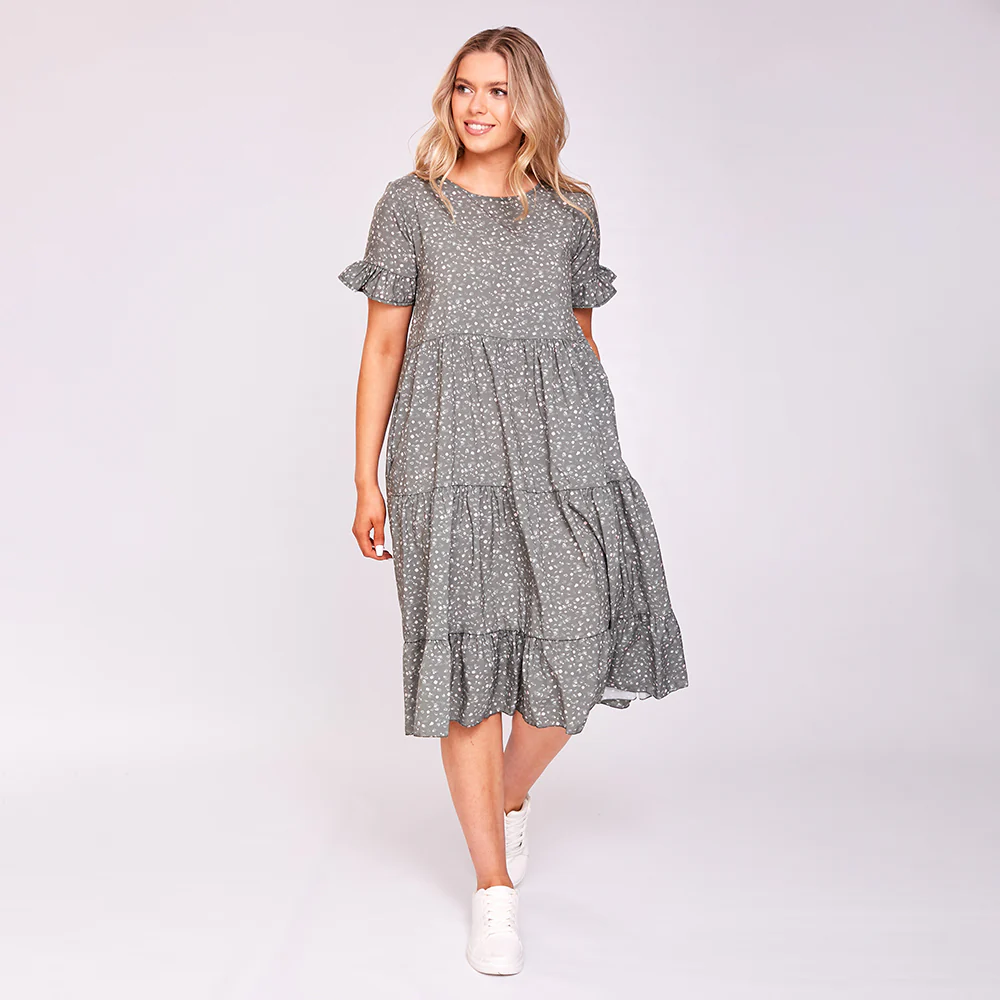 Cleo Dress (Olive) - Image 3