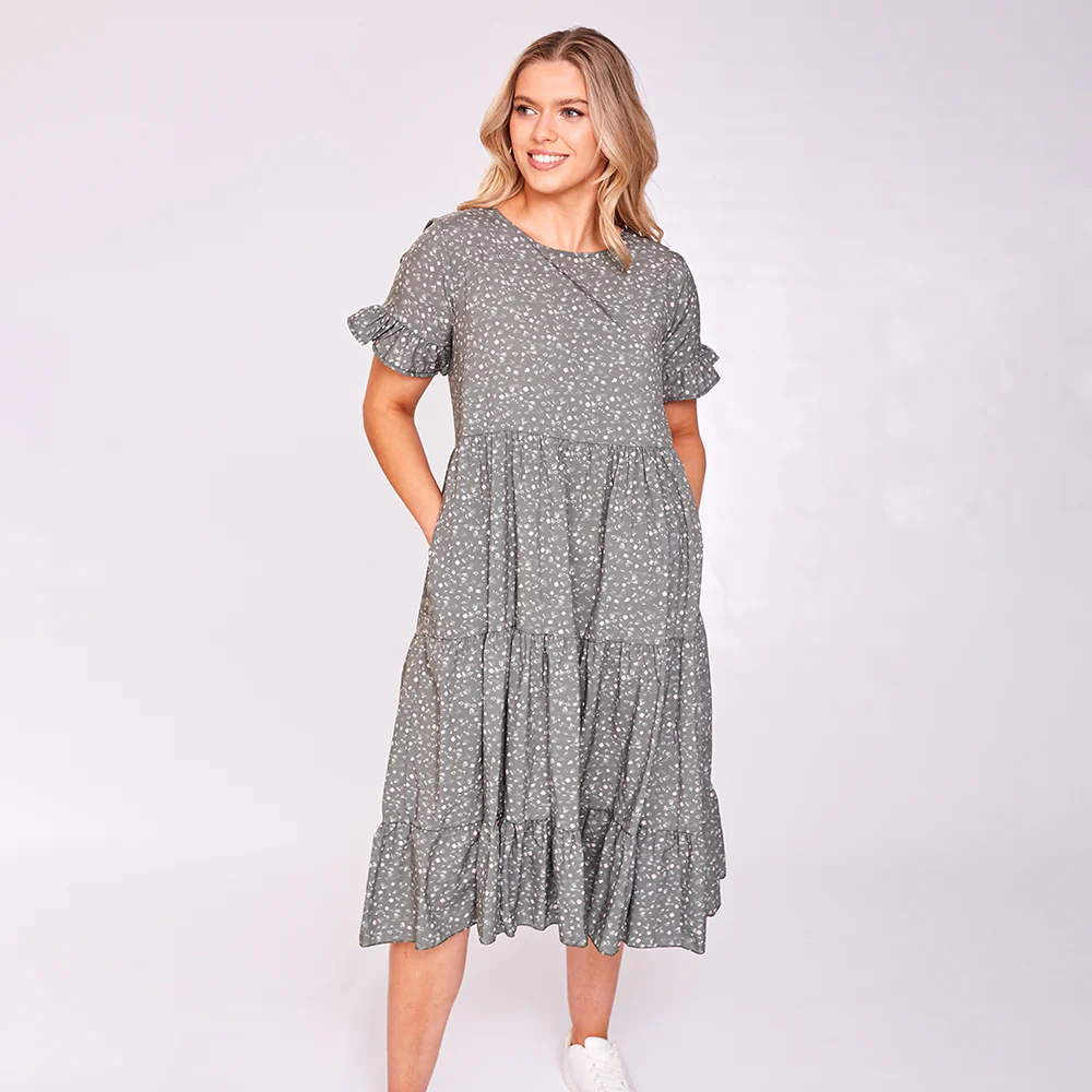 Cleo Dress (Olive) - Image 4