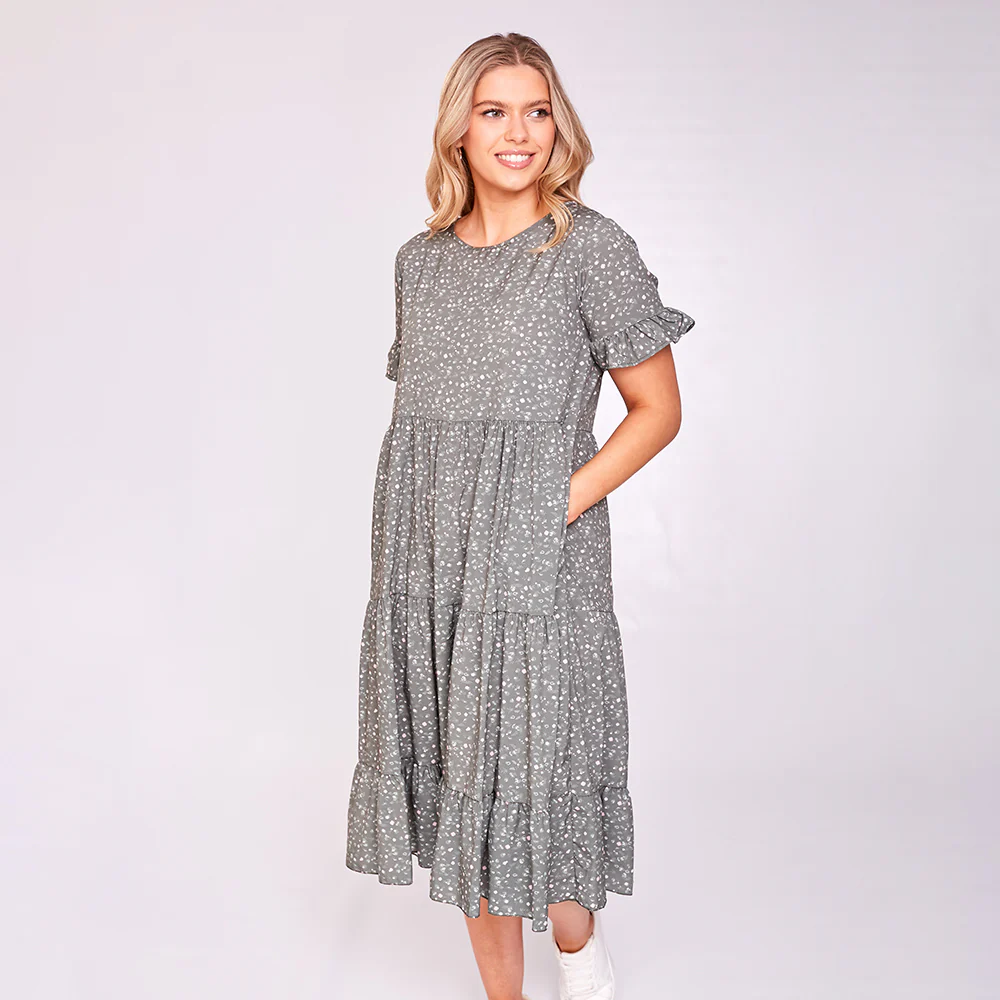 Cleo Dress (Olive) - Image 5