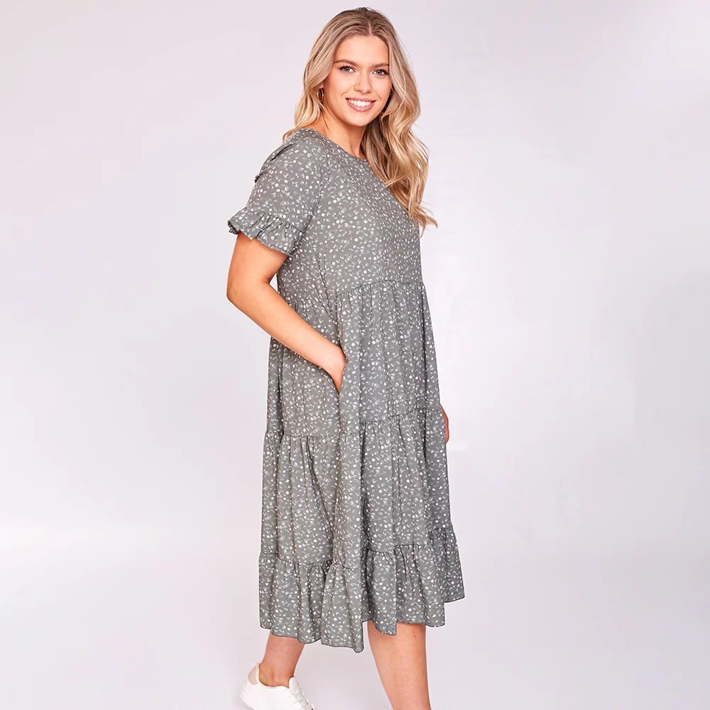 Cleo Dress (Olive) - Image 6