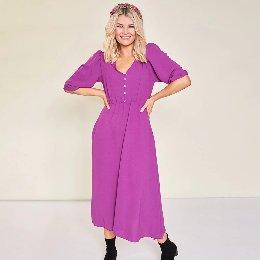Cindy Dress (Berry) - Image 3