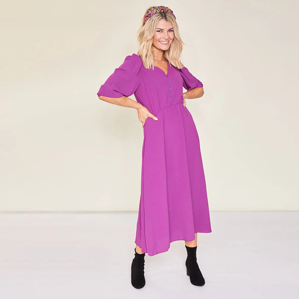 Cindy Dress (Berry) - Image 4