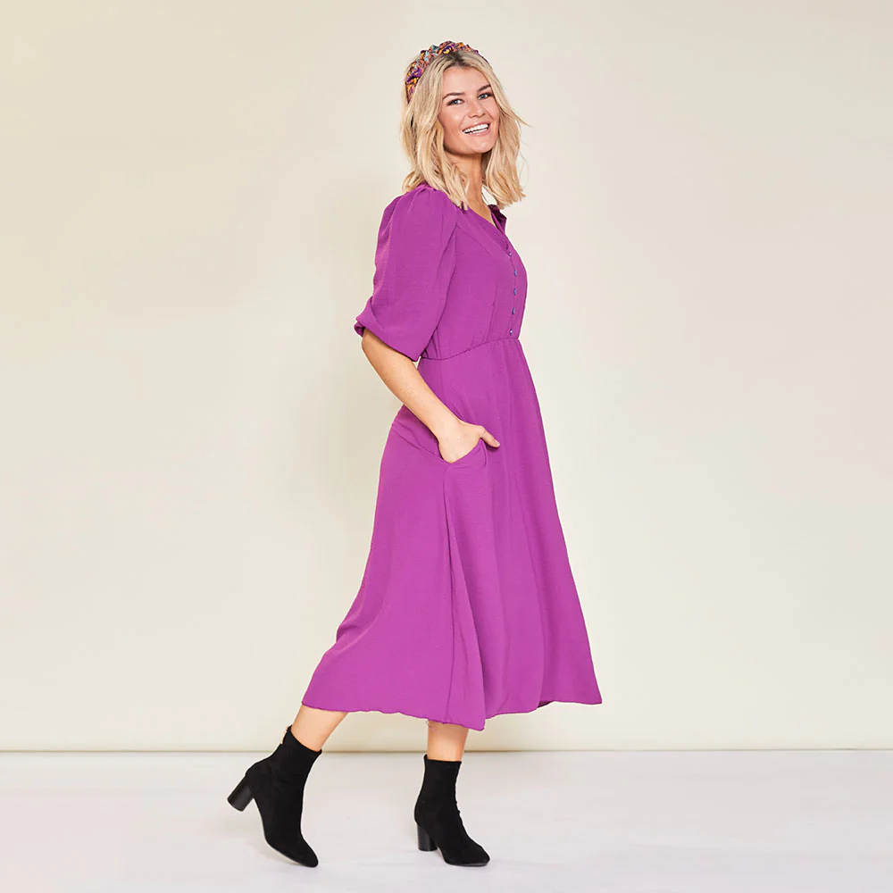Cindy Dress (Berry) - Image 6