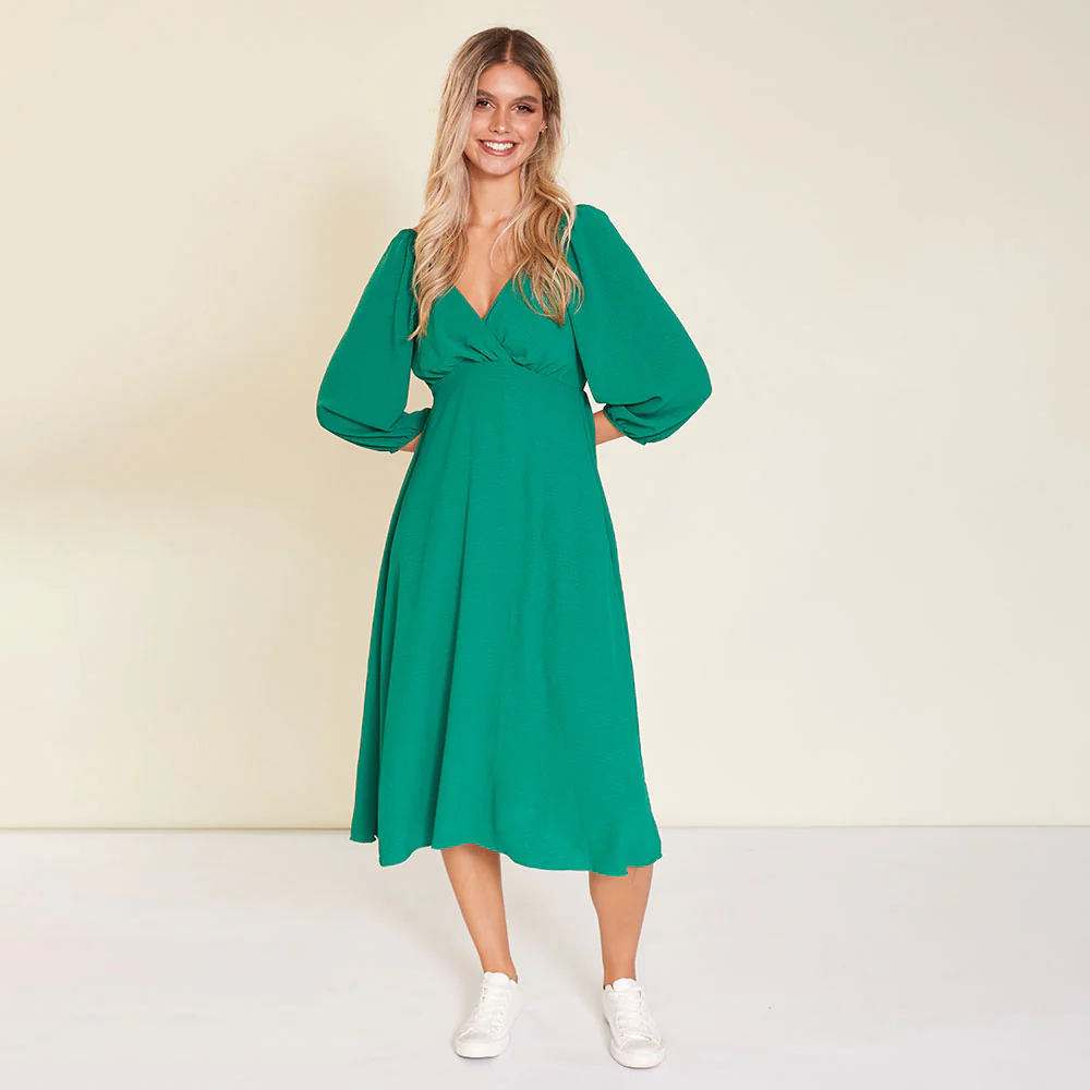 Reece Dress (Forest Green) - Image 6