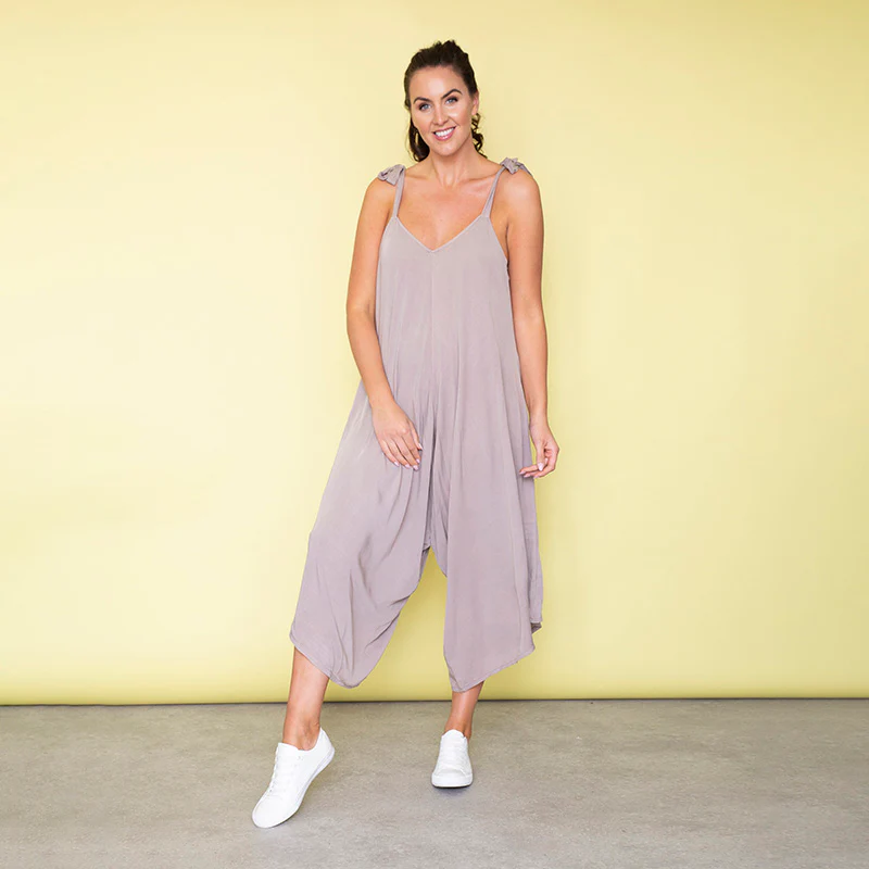 Frankie Relaxed Fit Jumpsuit (Sand) - Image 10