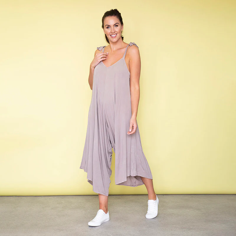 Frankie Relaxed Fit Jumpsuit (Sand) - Image 9