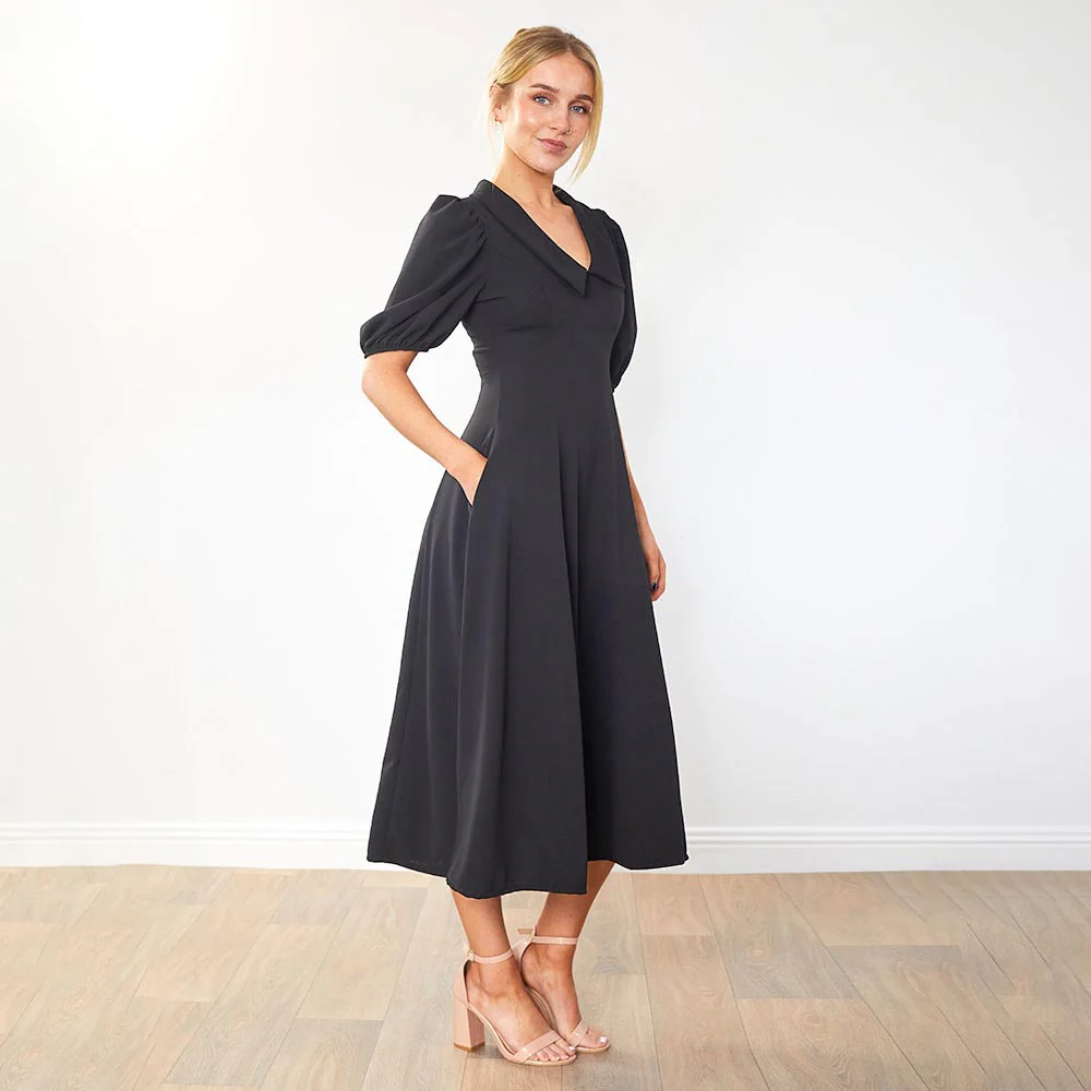 Cora Dress (Black) - Image 4