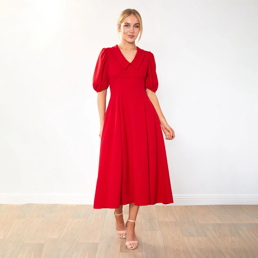Cora Dress (Red) - Image 5