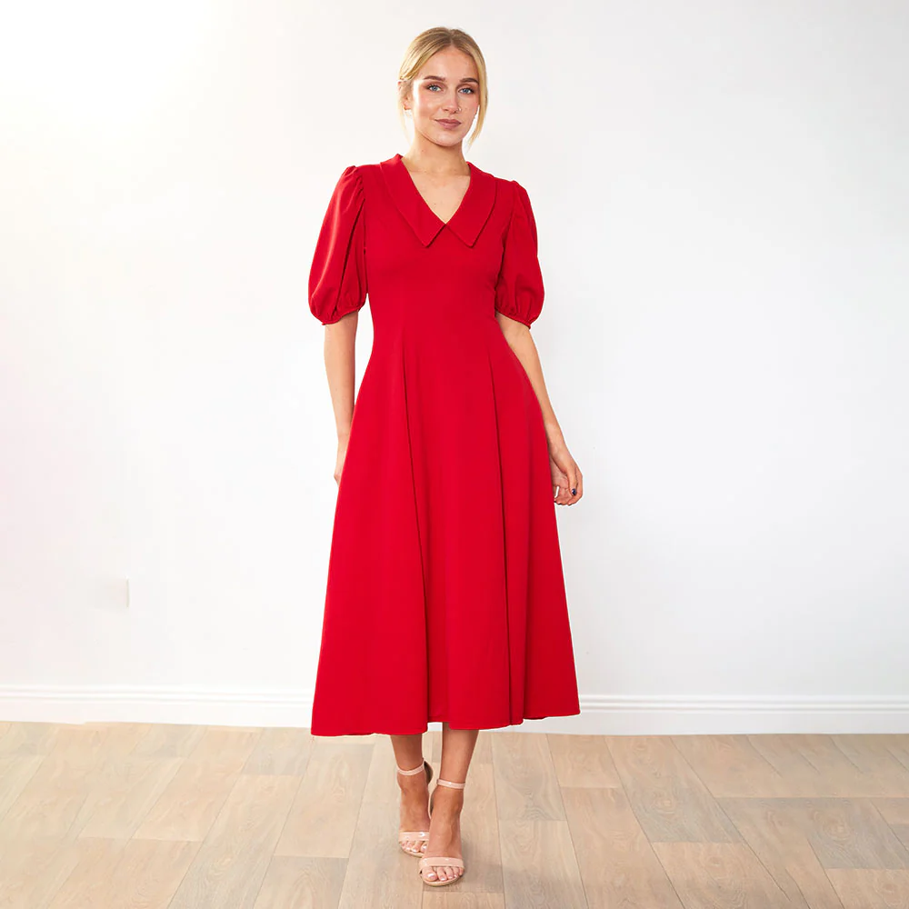 Cora Dress (Red) - Image 6