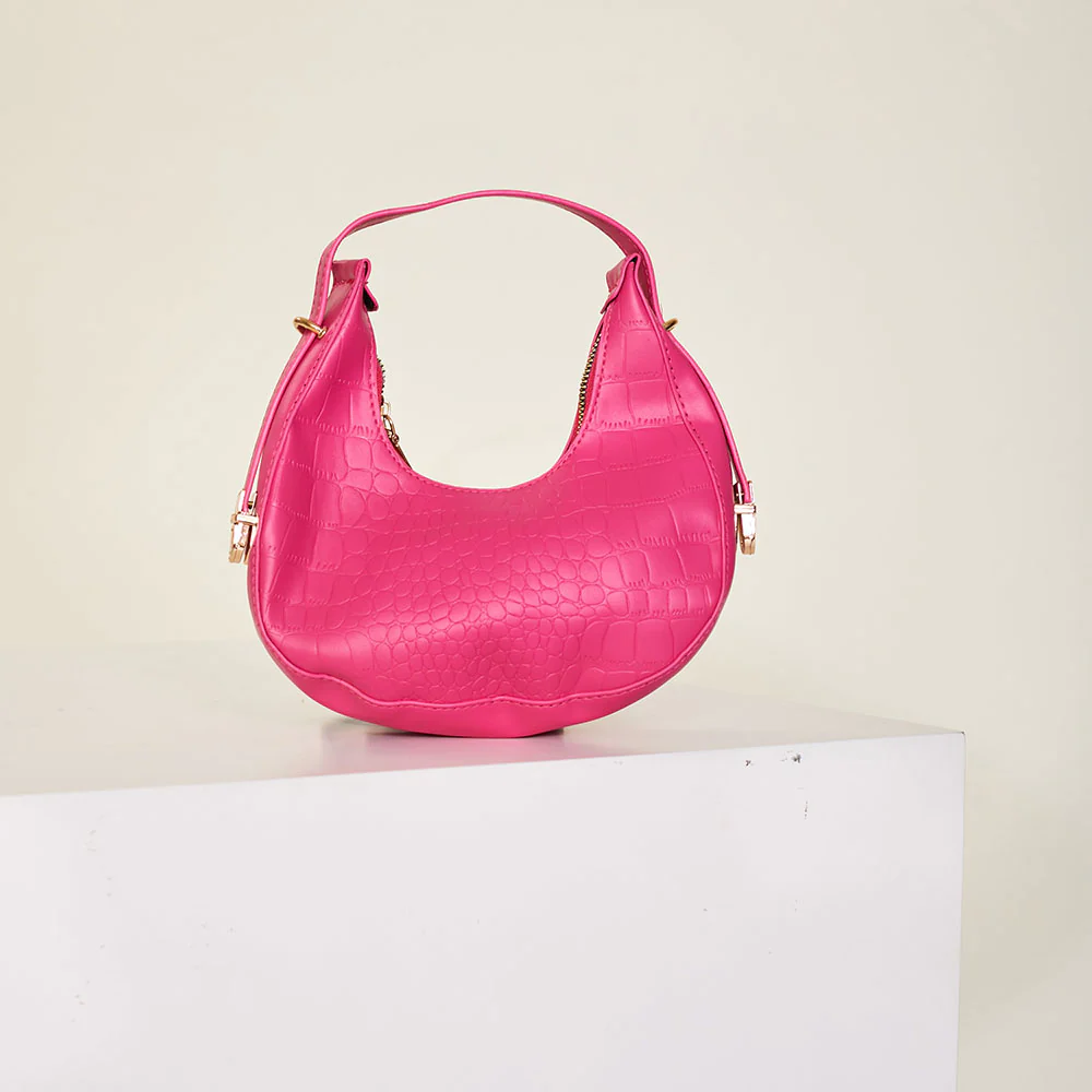 Chantel Hobo Bag (Neon Pink) - Image 2