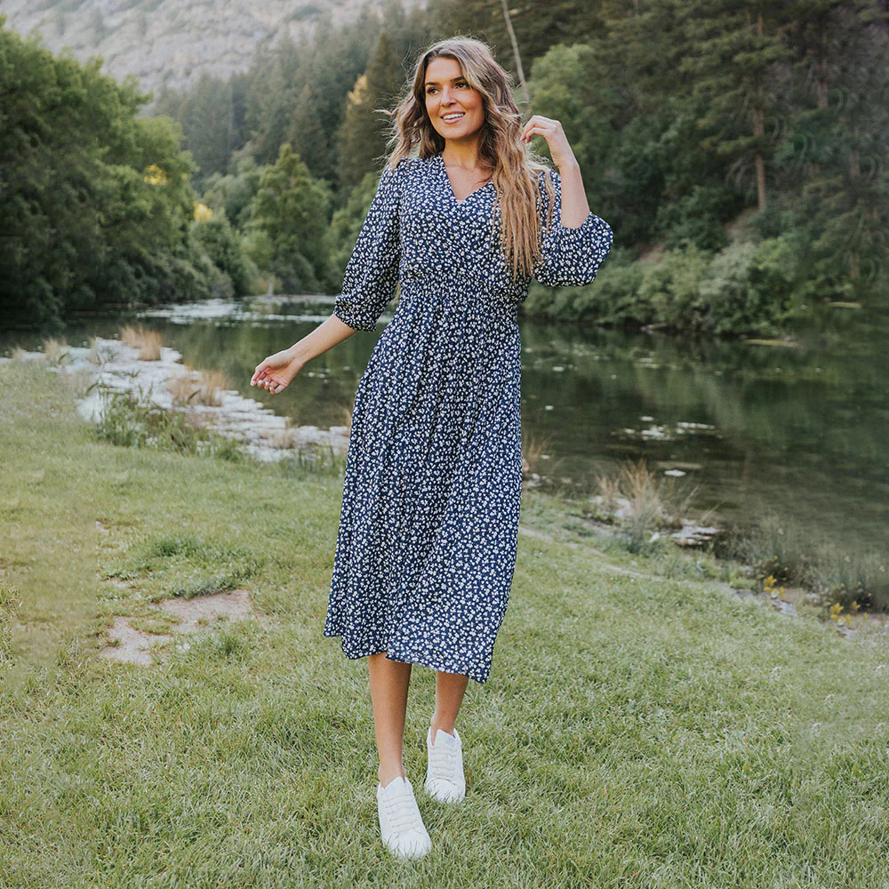 Daisy Dress (Navy Floral) - Image 2