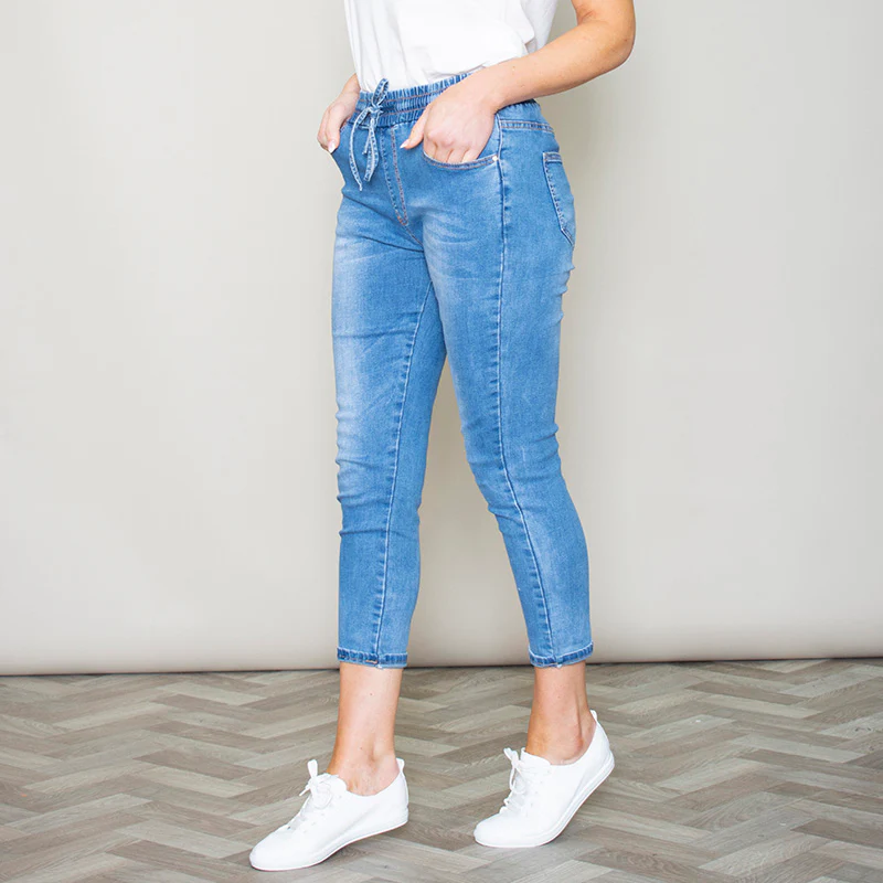 Lena Relaxed Crop Skinny Jean (Light Blue) - Image 6