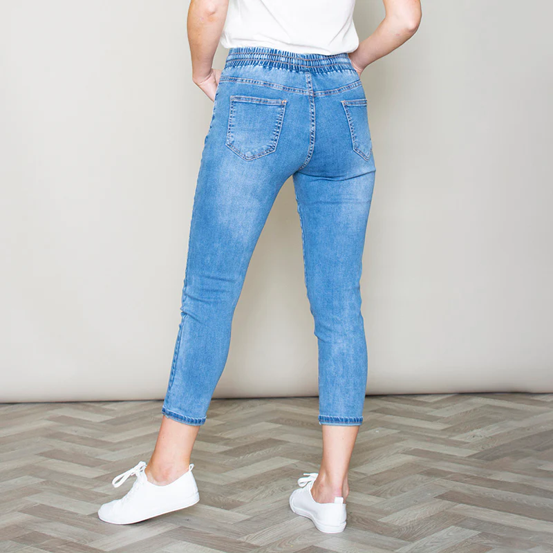Lena Relaxed Crop Skinny Jean (Light Blue) - Image 8