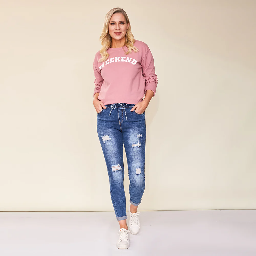 Dana Vintage Jeggings (Blue)