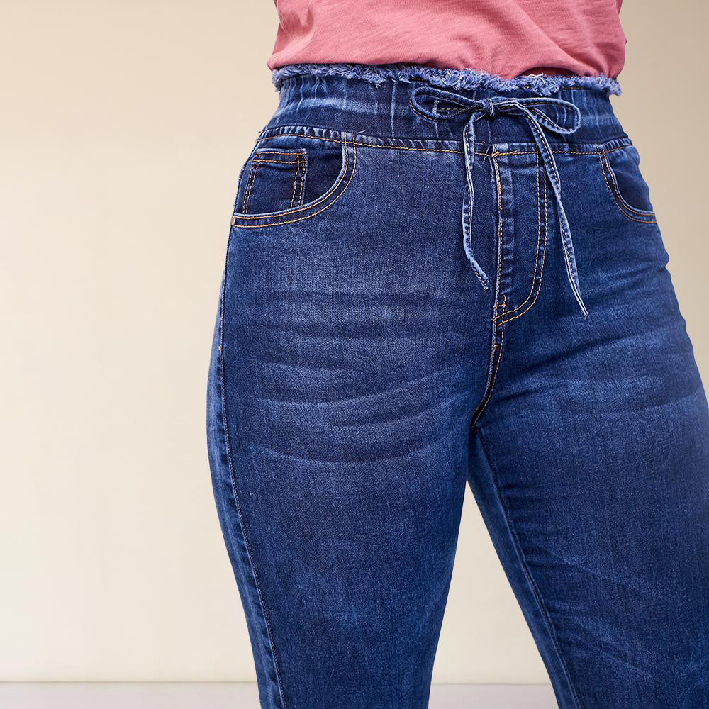 Dana Drawstring Classic Jeggings (Dark Blue) - Image 21