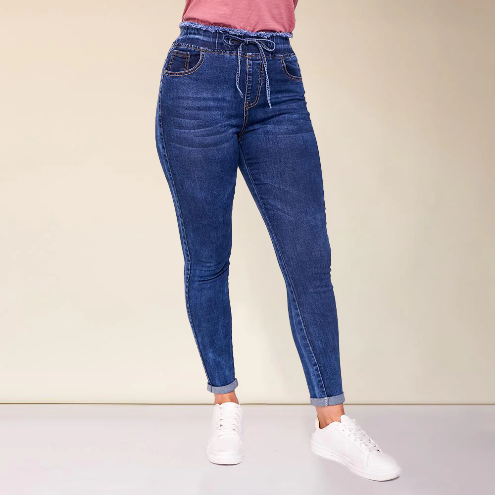 Dana Drawstring Classic Jeggings (Dark Blue) - Image 22